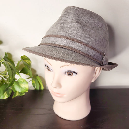 MMNG1 - Grey Fedora hat - one size fits all