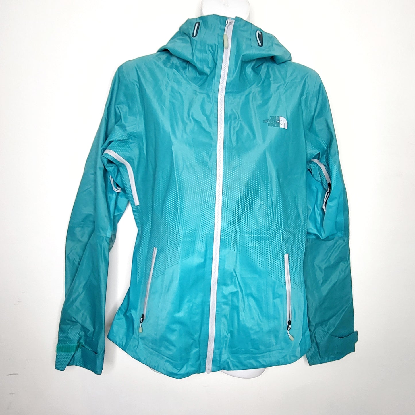 LCRW1 - The North Face turquoise rain jacket. Size small