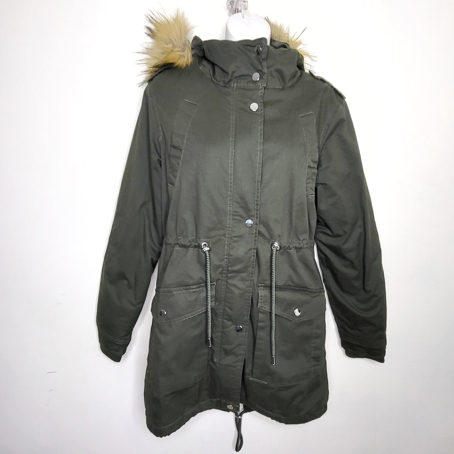 LCRW1 - NEW - Kismet olive green parka jacket. Size small