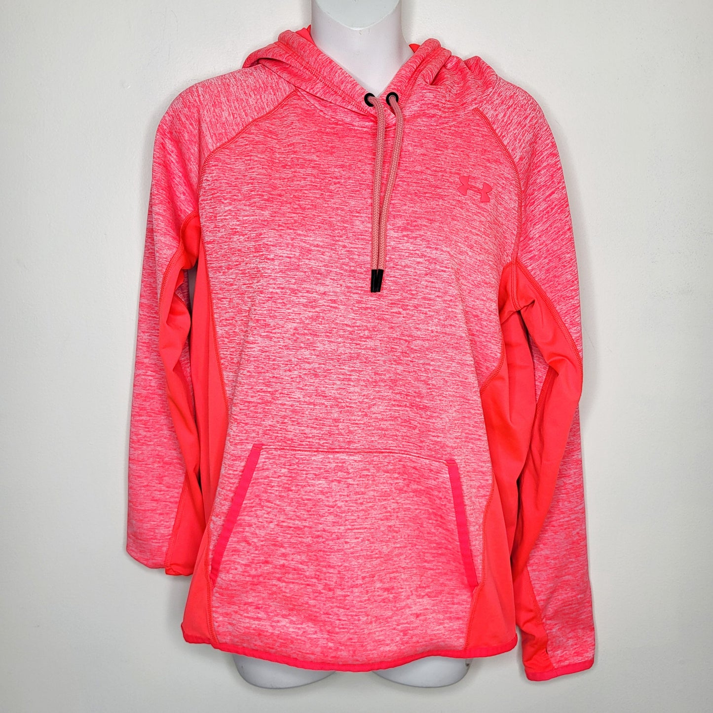 LCRW1 - Under Armour neon pink loose fit cold gear pullover hoodie. Size small