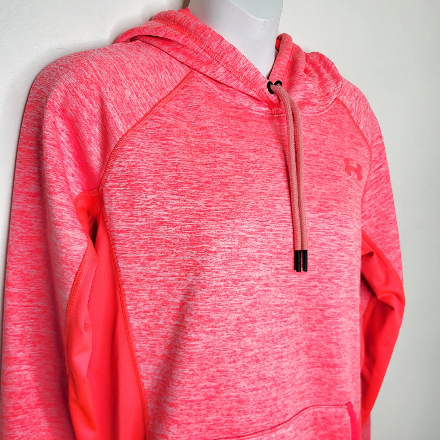 LCRW1 - Under Armour neon pink loose fit cold gear pullover hoodie. Size small