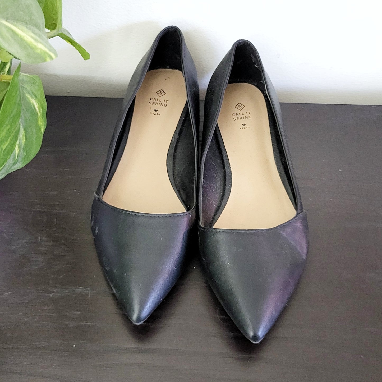 CMOH1 - Call It Spring vegan leather flats. Size 7