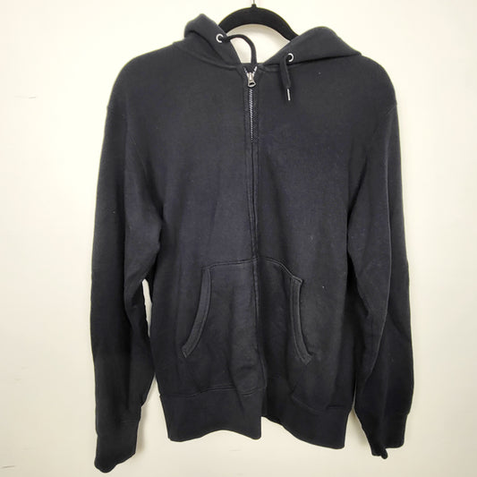 DZAV2 - Uniqlo NAVY terrycloth lined zip up hoodie. Size medium