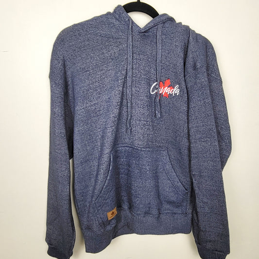 DZAV2 - River Wear blue fleecy lined pullover Canada hoodie. Men's medium