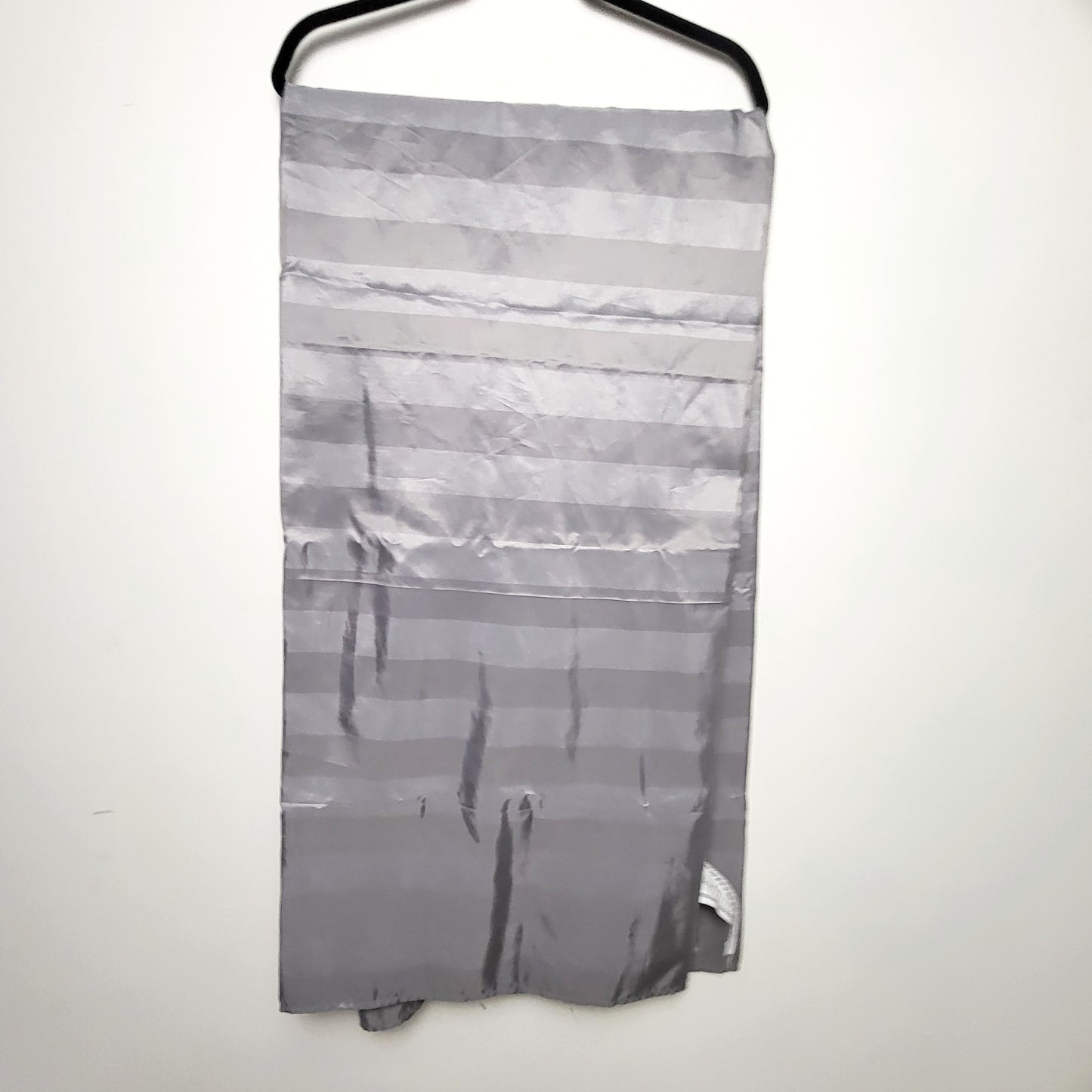 JLSN1 - IKEA two-tone grey striped shower curtain. Standard size