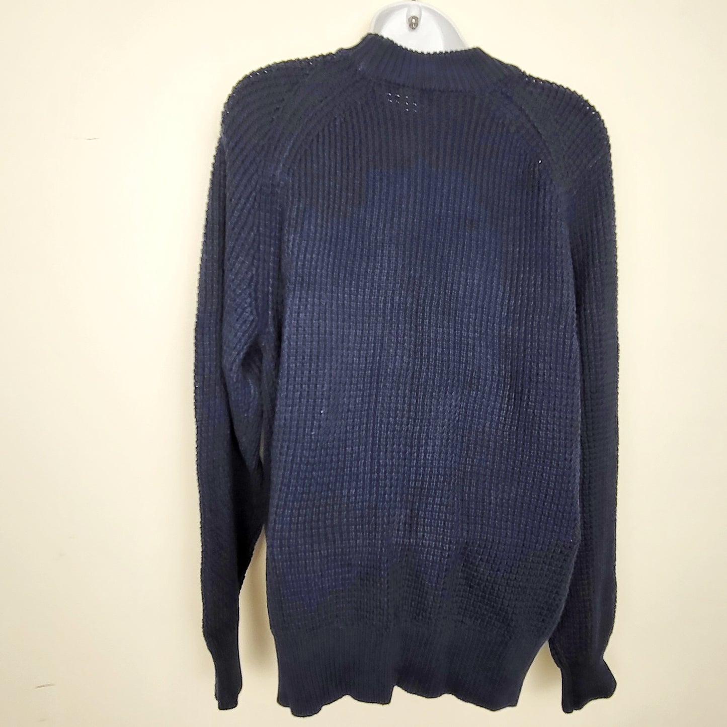 GBAR1 - Tentree navy high line knit crewneck sweater. Size medium