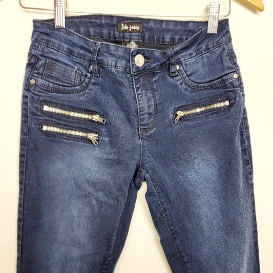 MLM2 - Suko Biker Skinny Stretch Denim Skinny Jean with Tummy Tucker. Size 6 (measure more like XS)