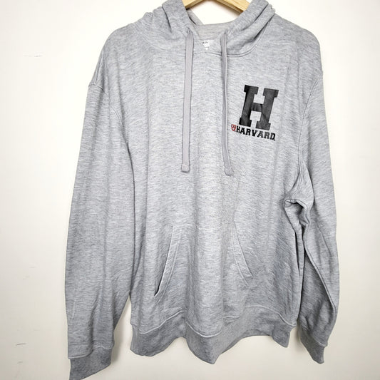 BSAC1 - Grey fleecy lined pullover Harvard hoodie. Size XL