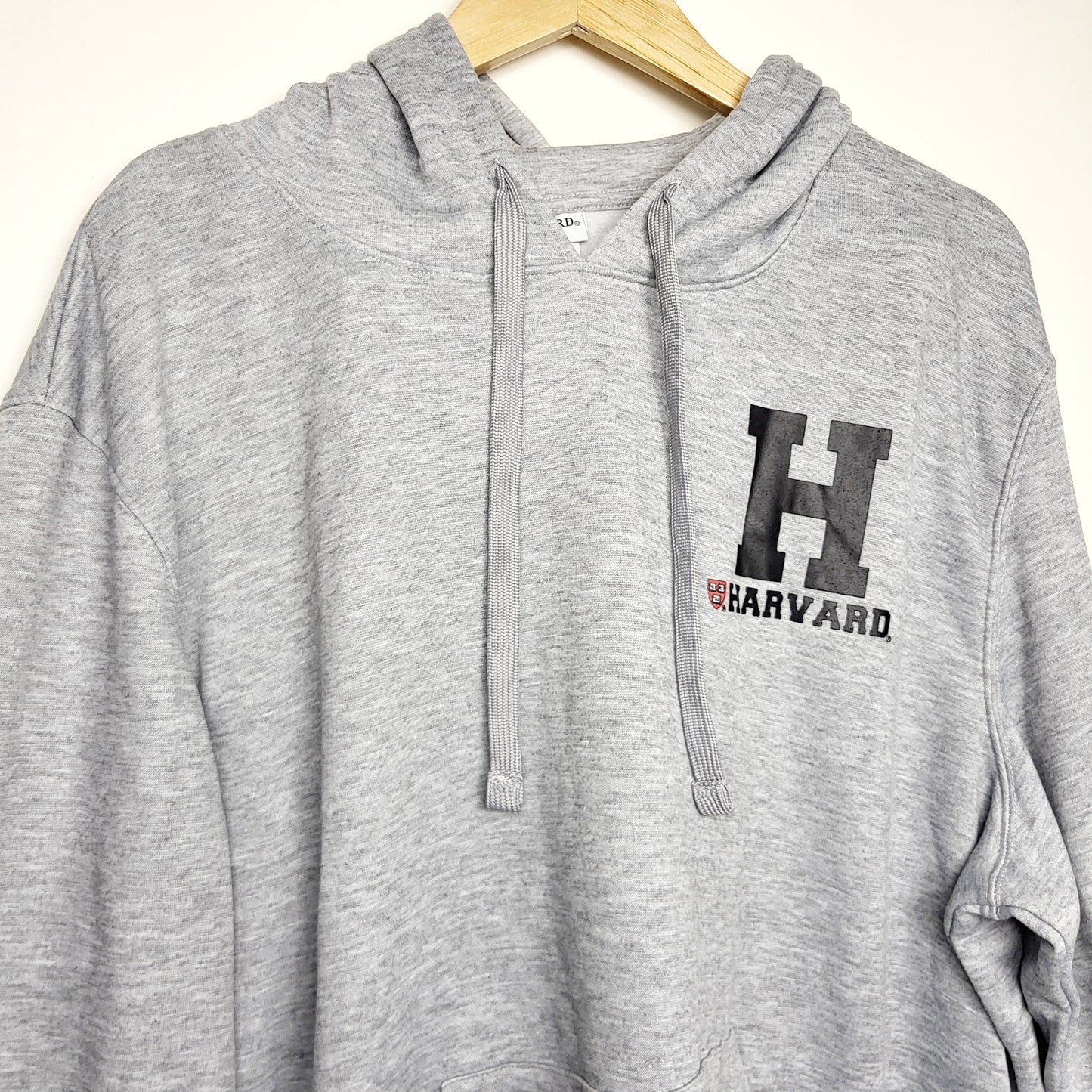 BSAC1 - Grey fleecy lined pullover Harvard hoodie. Size XL