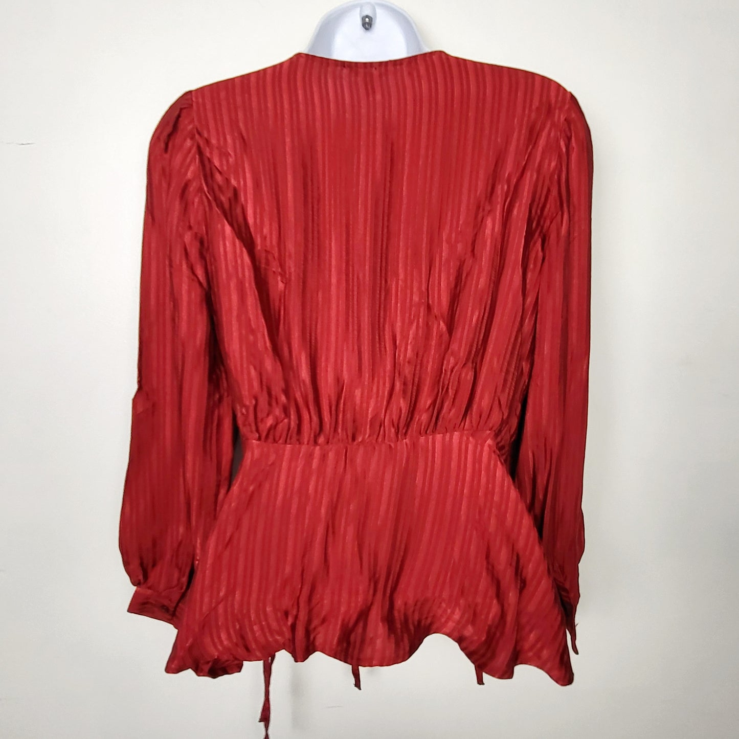 DPAR1 - Banana Republic Red Stripe Wrap Top. Size XS