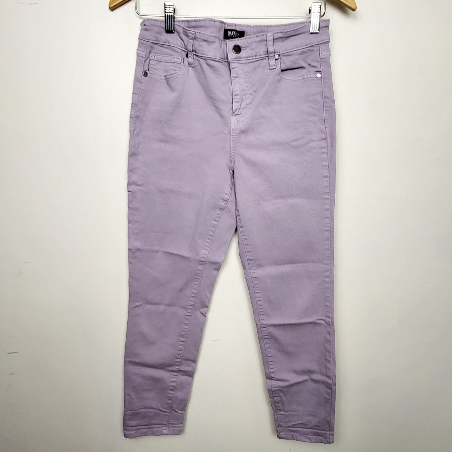 CCRT1 - Buffalo David Bitton purple high rise stretch "Aubrey" ankle grazer jeans. Size 8