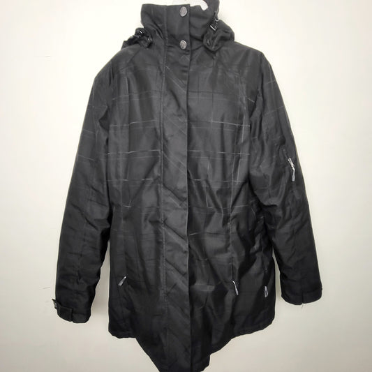 SGW1 - McKinley black plaid insulated jacket with plush lining. Size XL