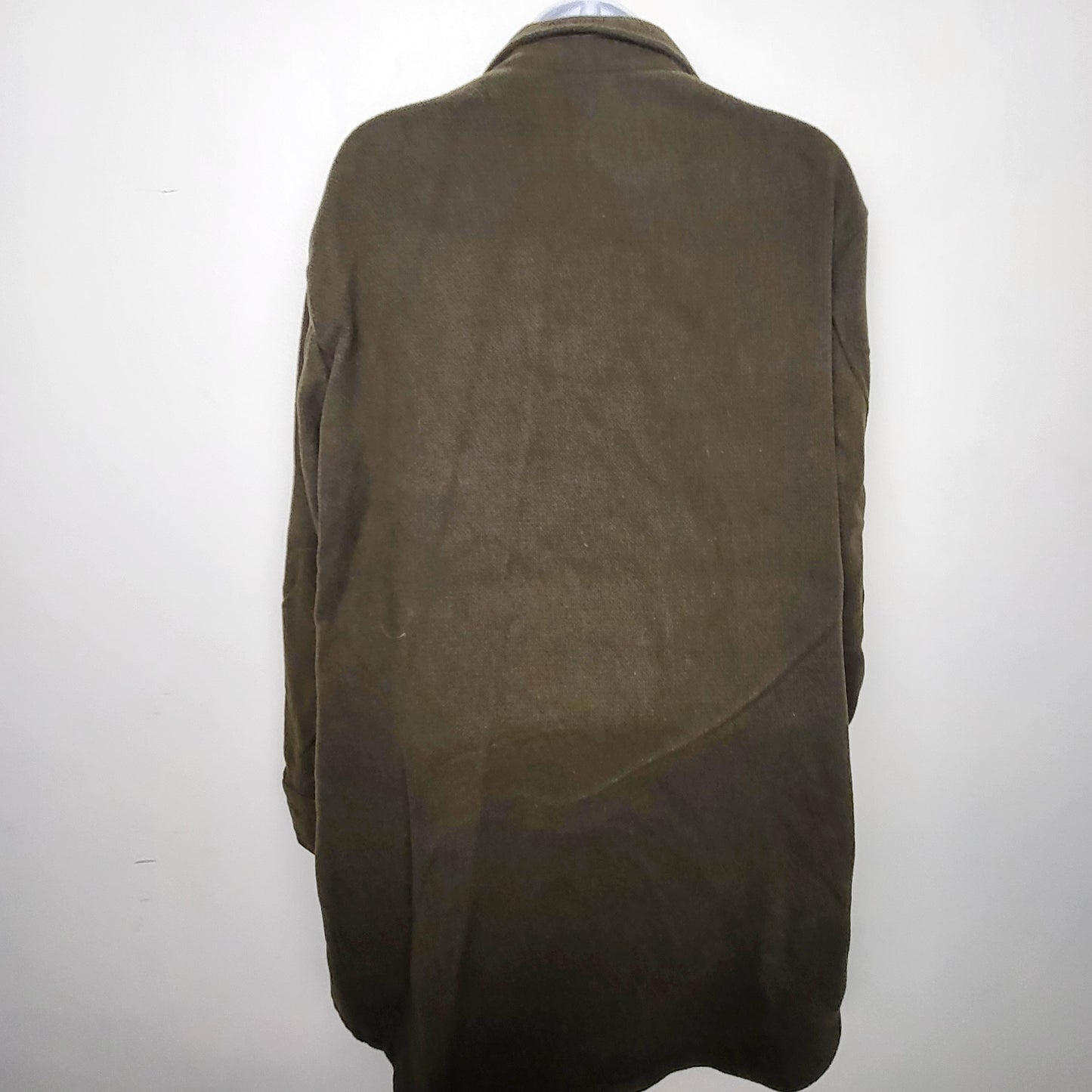 BAUB2 - RD Style Conscious olive green woven shacket / over shirt. Size large