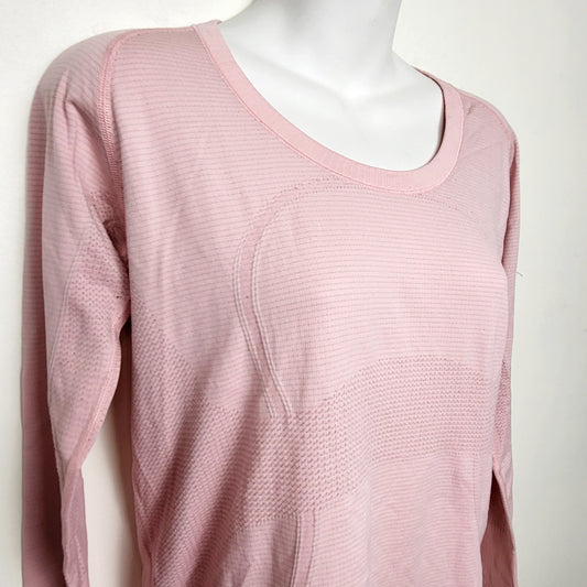 BBIN2 - Lululemon pink Swiftly Tech Long-Sleeve Shirt. Size 10