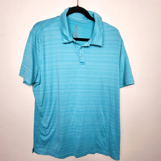 BBIN2 - Kyodan turquoise golf shirt. Size large