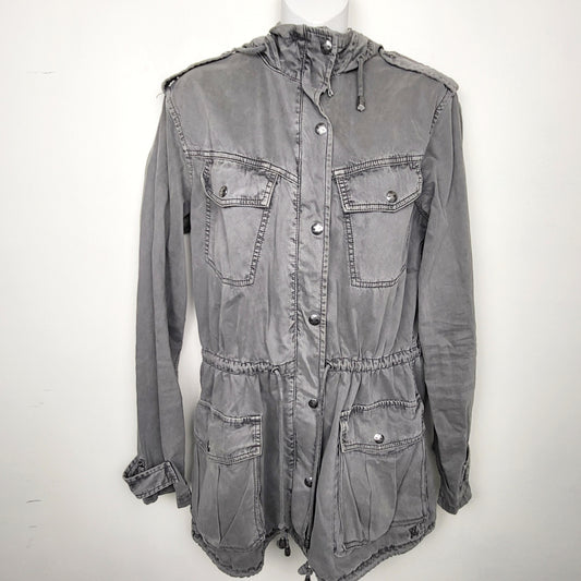 DFON1 - 𝅺Talula Aritzia grey green cargo "trooper" utility jacket. Size small