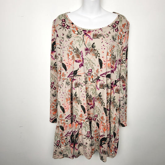 ACAR - Revamped floral print long sleeved dress. Size large