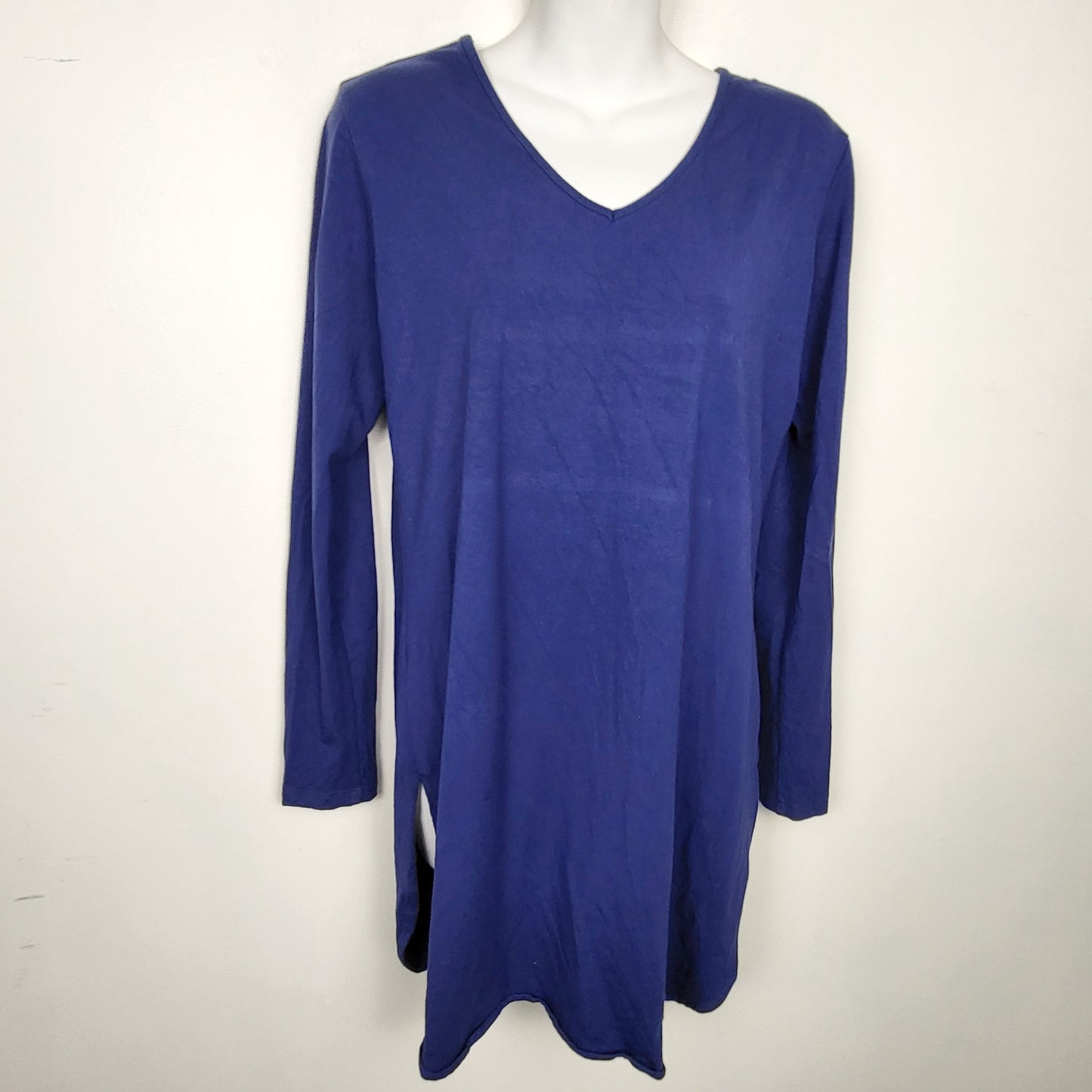 MDWY - Miik royal blue bamboo long sleeved tunic. Size small