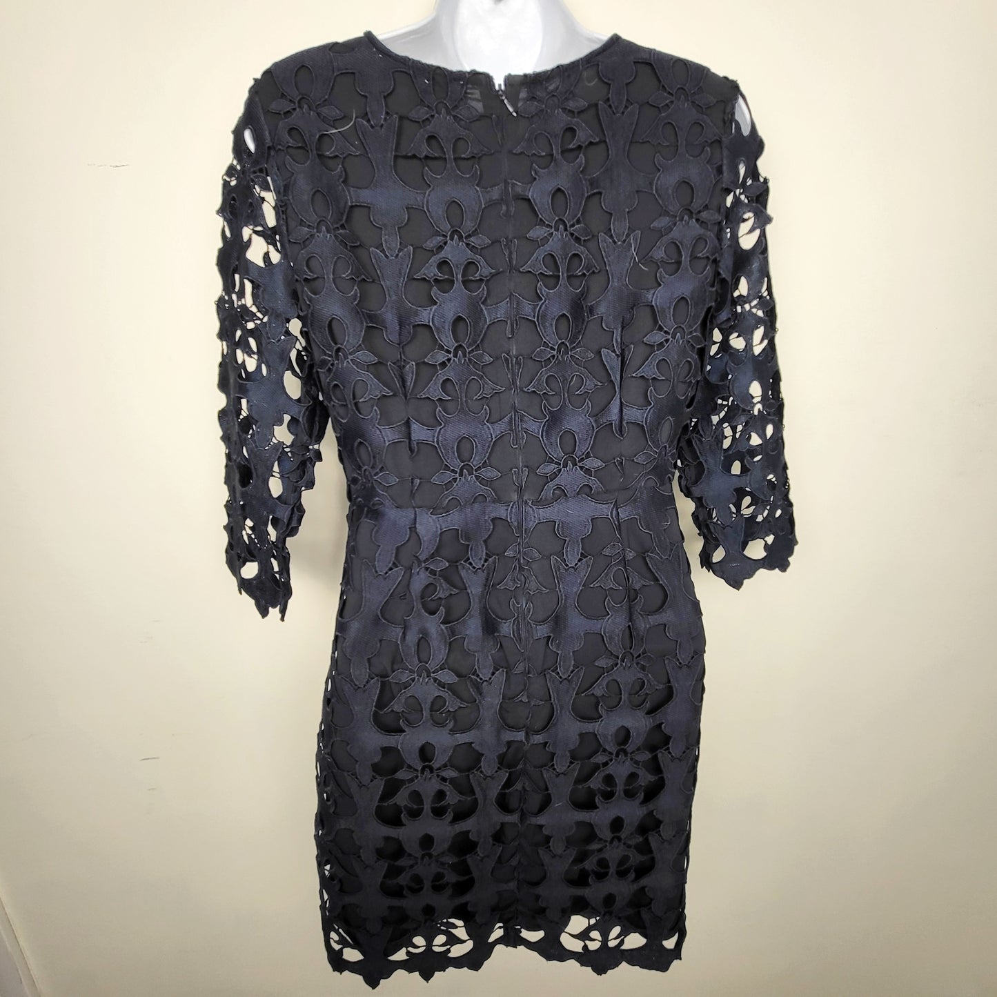 KTRC1 - Ann Taylor Loft navy lace dress. Size 2 PETITE