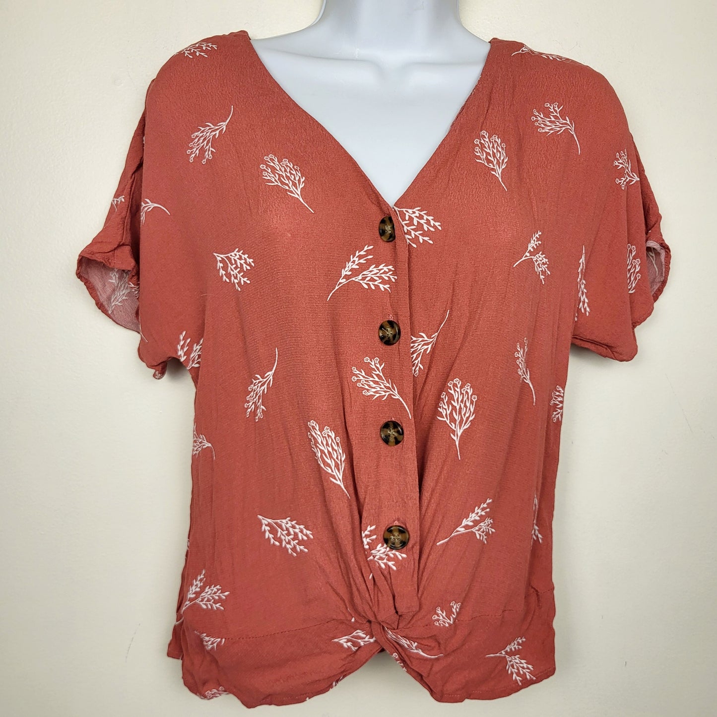 KTRC - Kismet dark floral button down top. Size XS