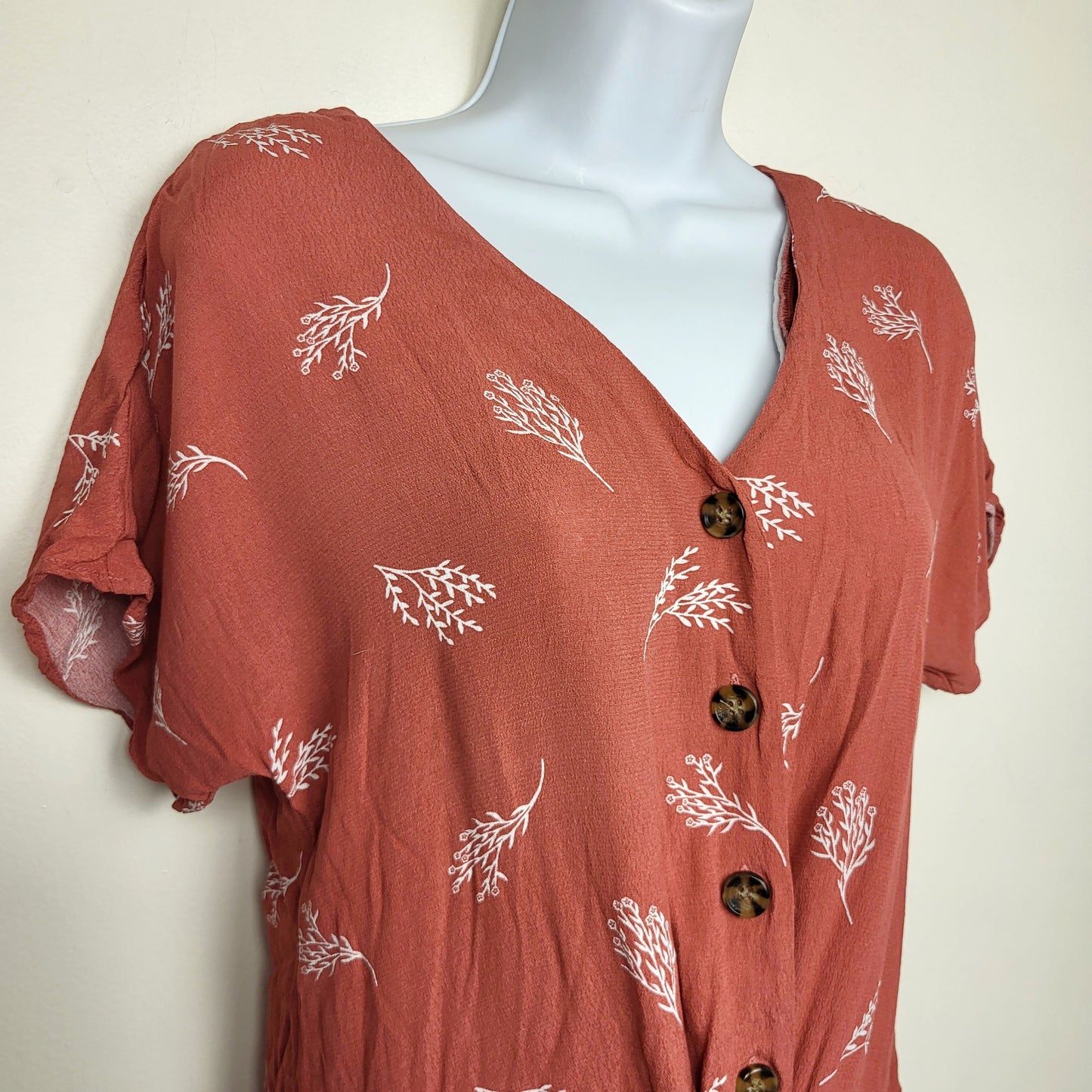 KTRC - Kismet dark floral button down top. Size XS