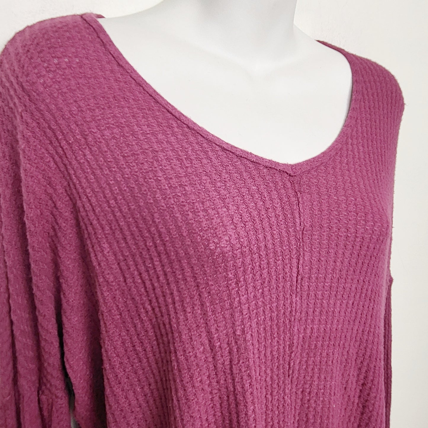 CMCRD1 - Antistar pink waffle knit top. Size XS