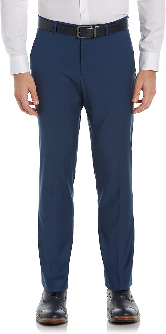 BBIN2 - Perry Ellis navy slim fit active trousers / dress pants. Size 34 x 32